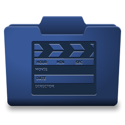 Blue Movies Icon 256x256 png